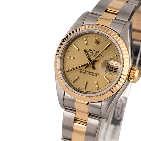 rolex women's two tone datejust.